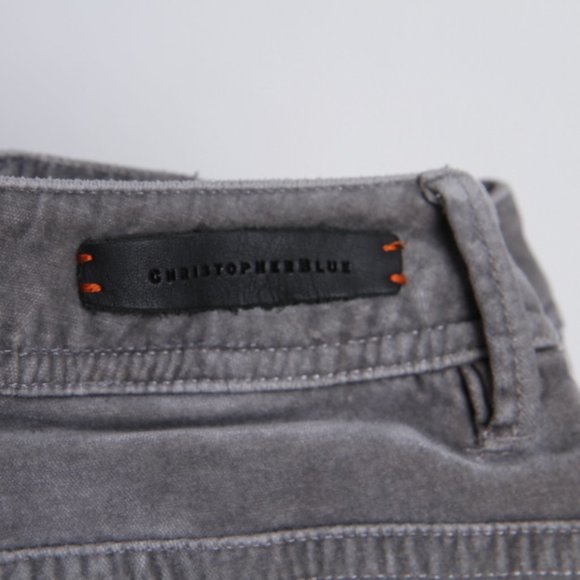A RARE FIND - Christopher Blue Gray Velvet Boot-cut Jeans - Picture 13 of 15